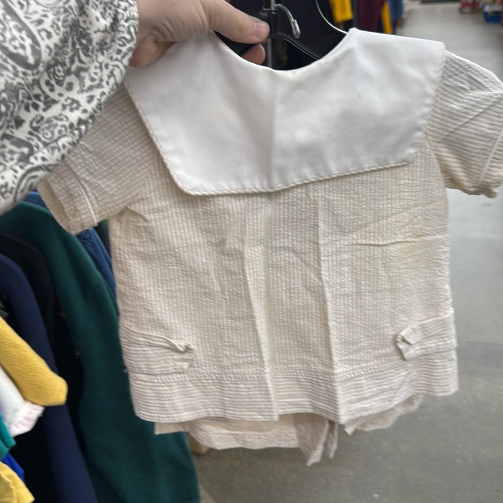 Anvy kids vintage baby outfit 18months: shirt and shorts